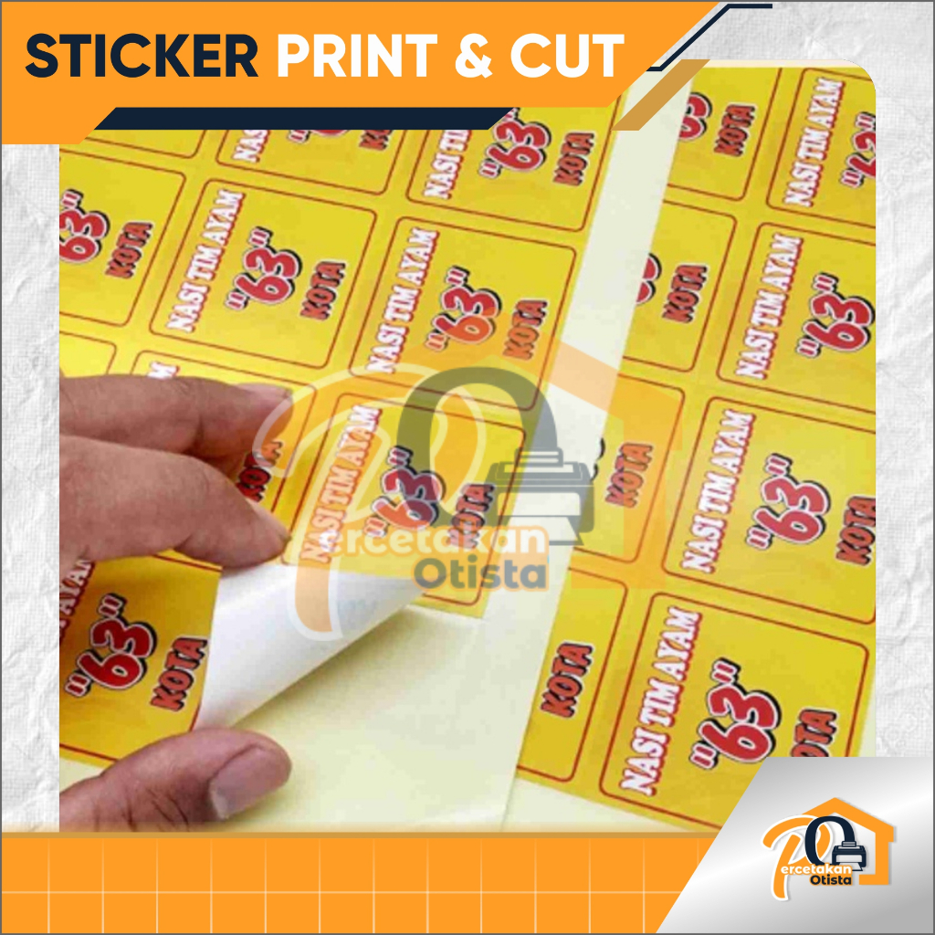 

stiker print and cut diameter 5cm, custom gambar, untuk makanan/label lainnya