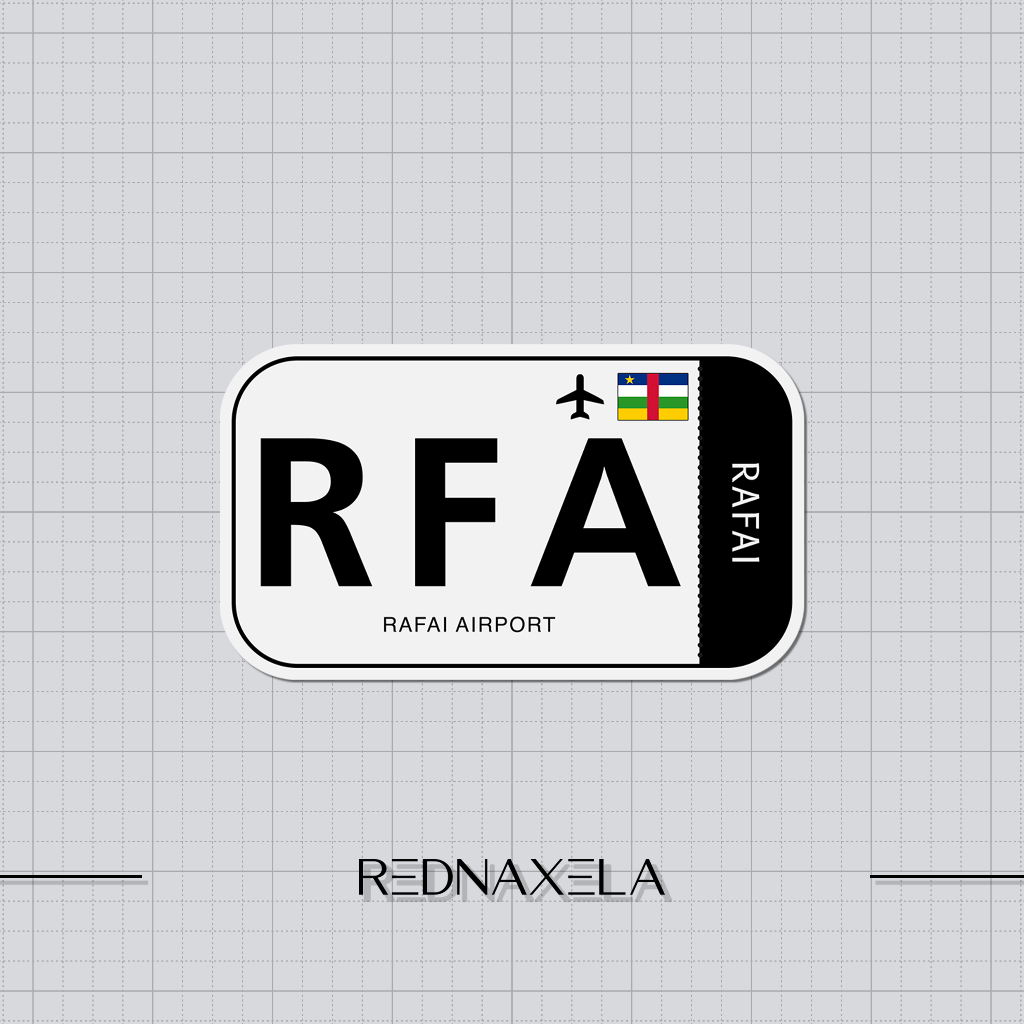 

Stiker Vinyl Rafai Airport Code RFA Sign Sticker