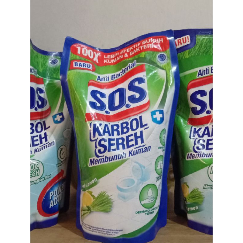 SOS karbol sereh 675ml & sereh lemon 1400ml