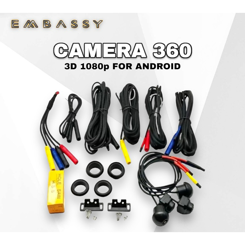 Kamera Depan Mobil Universal model bulat Car DVR 360 Dergee Wsterprof Kamera Mobil Embassy 360
