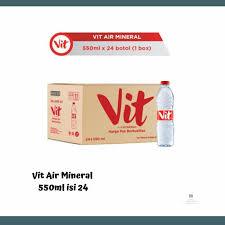 

AIR MINERAL VIT BOTOL 550ML 1 KARTON ISI 24 BOTOL