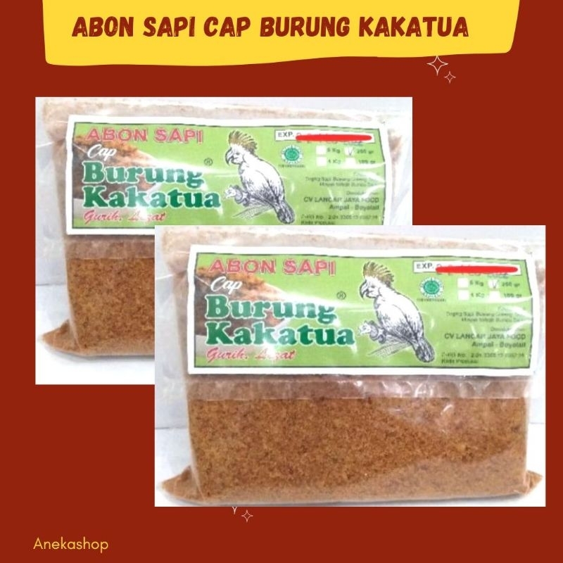 

Abon sapi cap burung kakatua 1kg