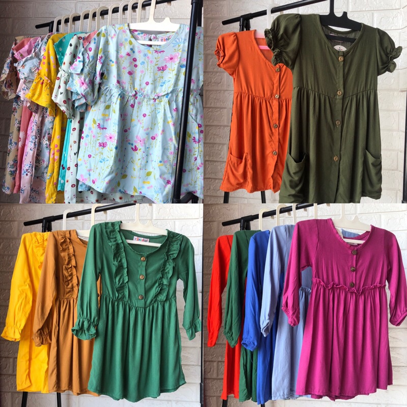 Baju Dress Anak Cewek Umur 2-5 Tahun