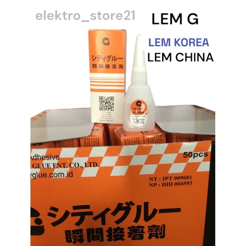

lem G / lem korea / lem china cair super Glue serbaguna