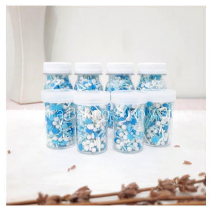 

Edible Sprinkle MIX BLUE Topping Hiasan Dekorasi Kue Cake Decor -+20 g
