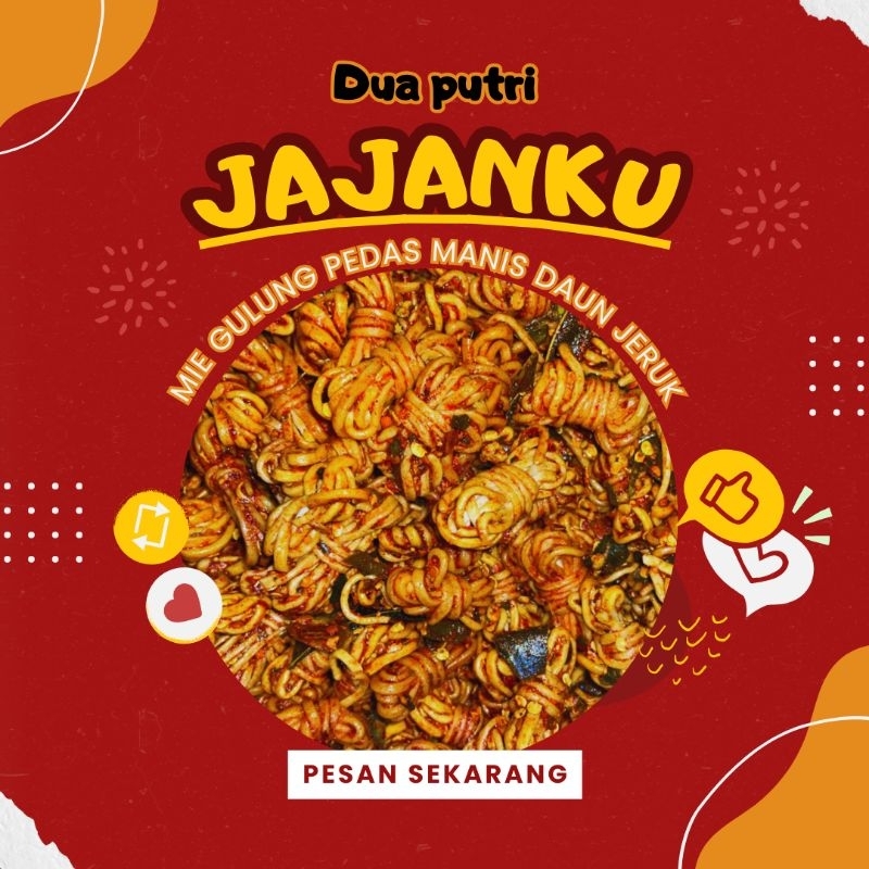 

Mie gulung pedas manis daun jeruk kemasan 500gr