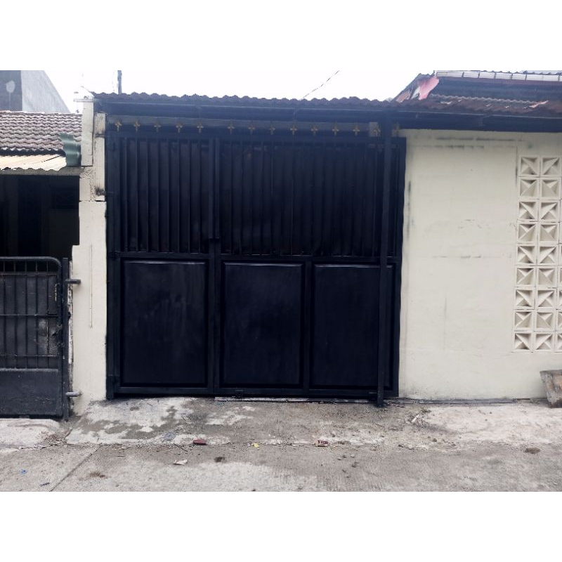 Gerbang pagar rumah motif minimalis