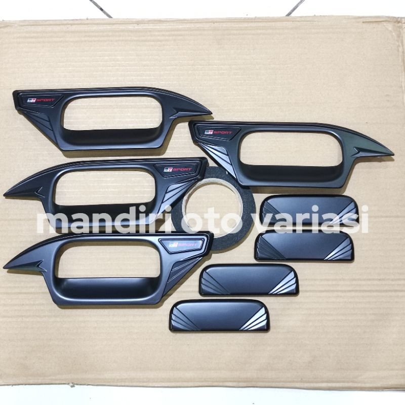Paket outer cover handlle pintu mobil Agya Ayla GR SPORT / TRD SPORTIVO hitam