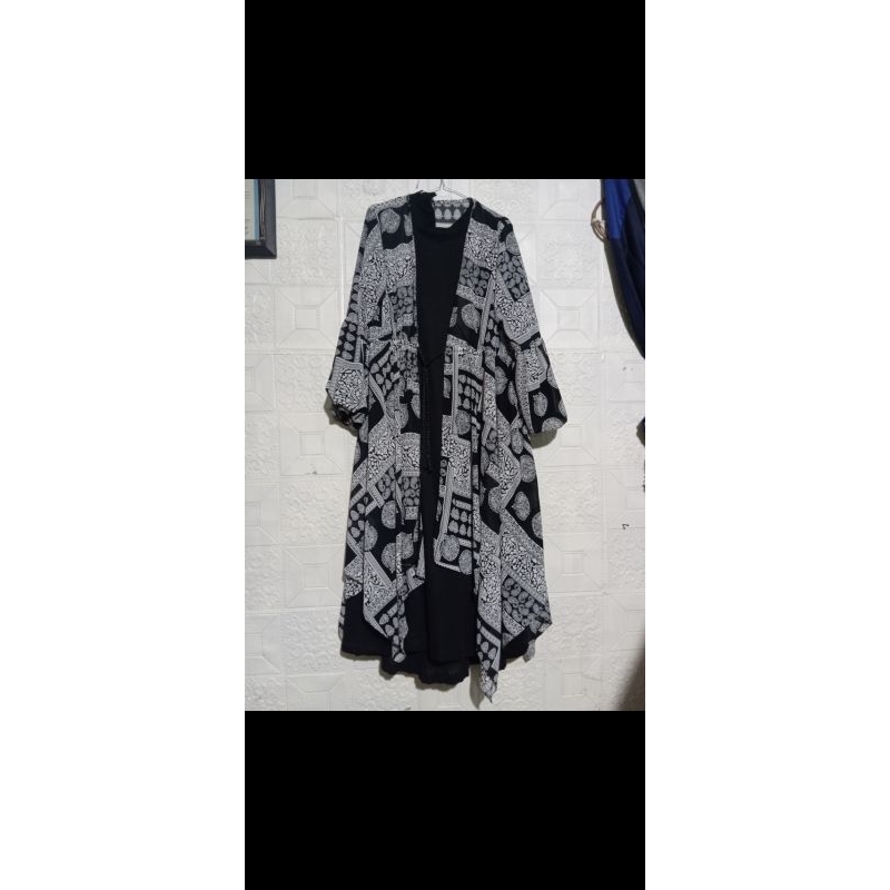 Gamis Set Outer Ceruty Nikita premium miamore 147A