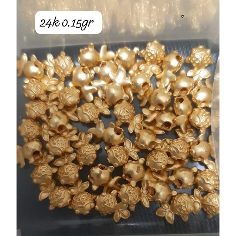 Charm Emas Asli Ikan Koi 24K Hongkong 999%