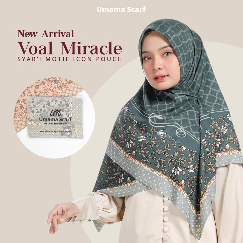 MOTIF UMAMA SYARI 130 x 130 VOAL MIRACLE  POUCH TERMURAH LC
