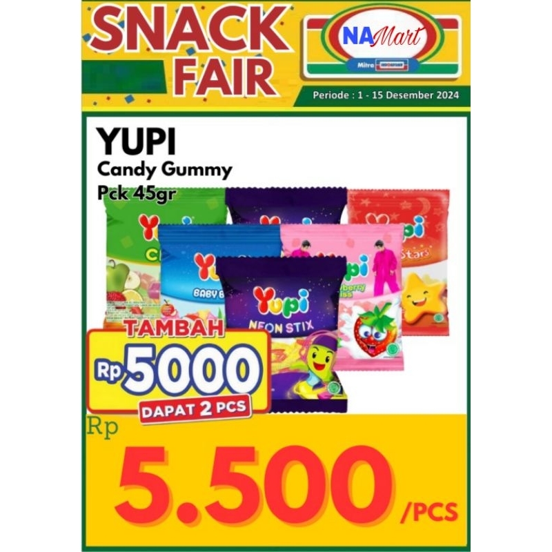 

Yupi Candy Gummy | Permen Yupi Gummy | Kembang Gula Lunak