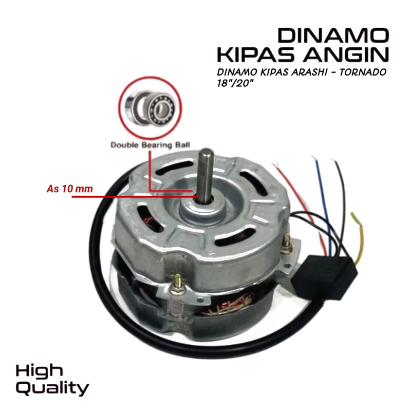 Dinamo Kipas Angin Besi Duduk 20 inch Arashi yundai