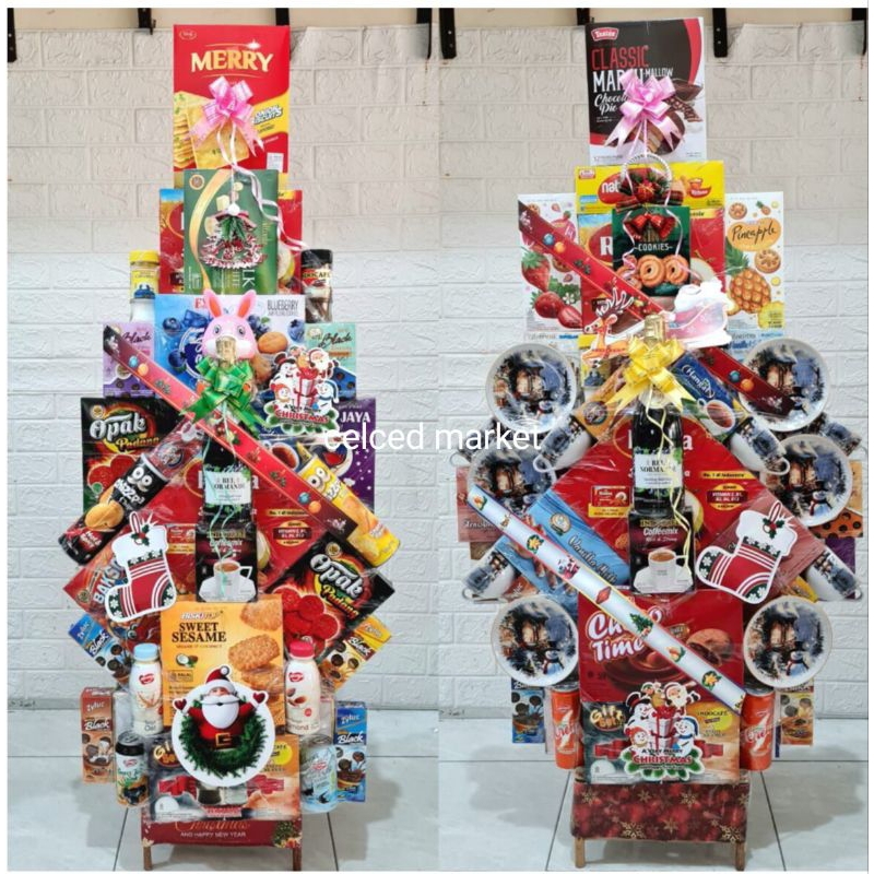 

Parcel Natal Merry Christmas Tahun Baru Snacks Sirup Cangkir Piring Jumbo Mewah Premium Quality