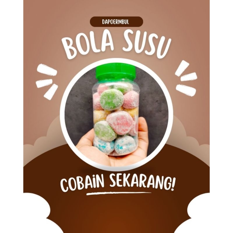 

Bola Susu Premium Bola Susu Warna Warni Bola Susu rainbow kemasan Toples 300ml