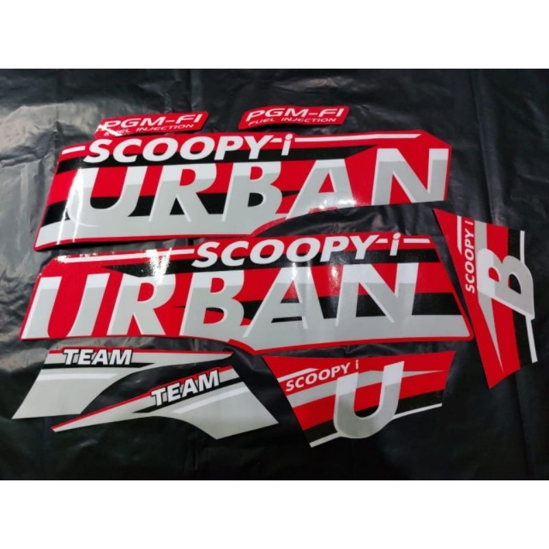 Striping Sticker Scoopy 2017  Sampai 2024 Motif Urban Thailand Transparan