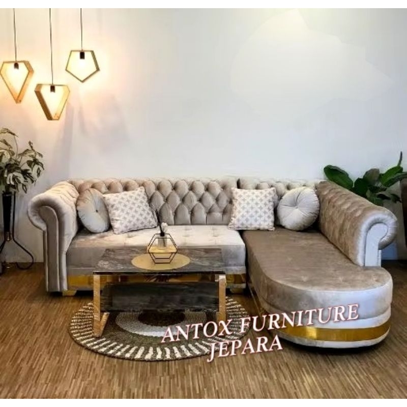 kursi sofa tamu L kursi sofa sudut