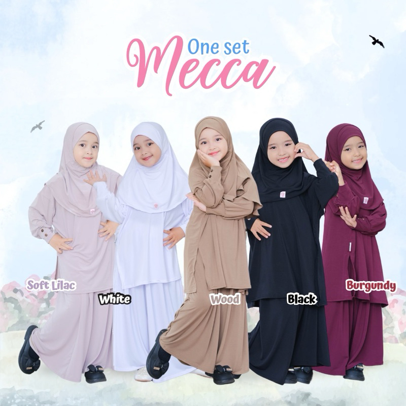 Almahyra kids-(FREE HIJAB) Mecca Oneset 3in1
