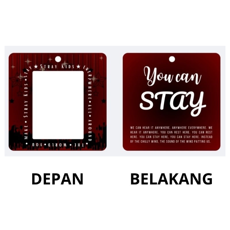 

Stray Kids ID Foto akrilik holder YOU CAN STAY