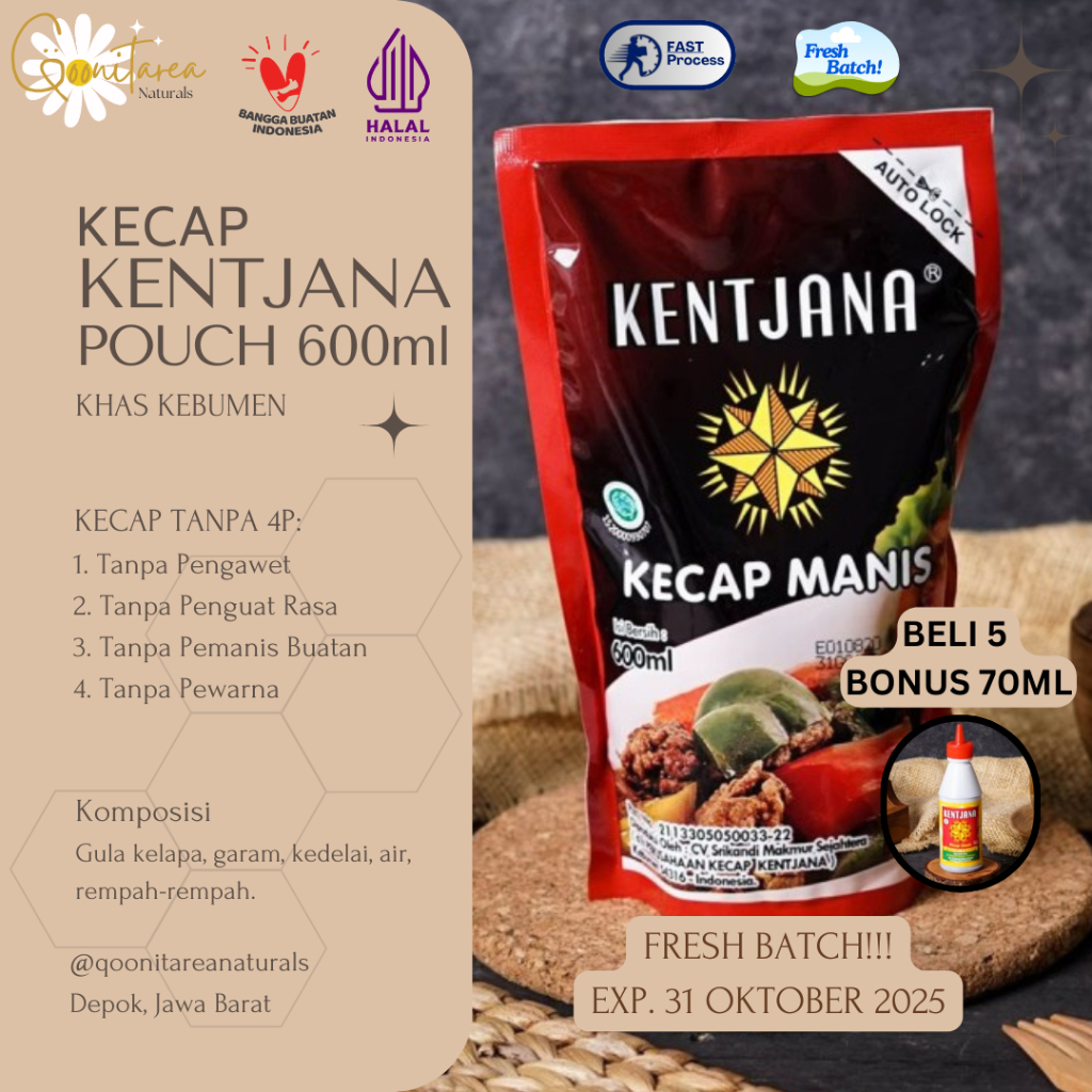 

Kecap Kentjana Kencana Khas Kebumen 600ml Pouch