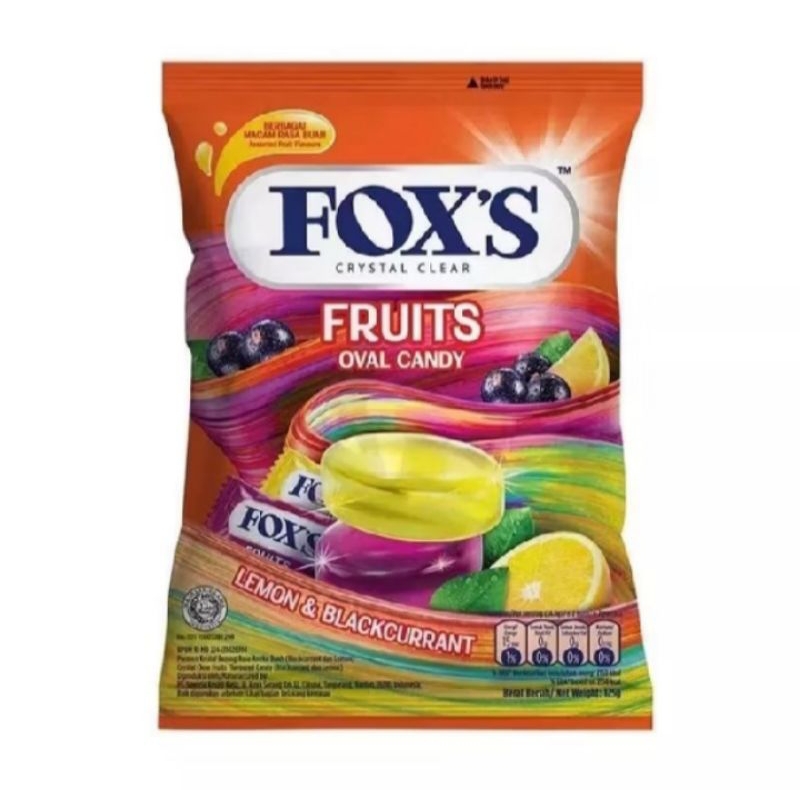 

FOXS FRUITS OVAL CANDY 1 PACK ISI 20 BUTIR