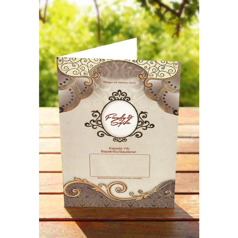 UNDANGAN 88133  ( FOIL EMAS )