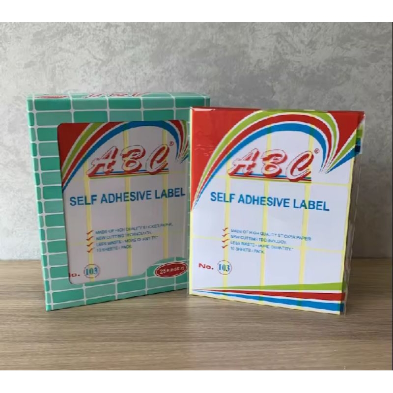 

(BISA COD) PROMO 10Pcs Sticker Label No 103 ABC (Self Adhesive Label) Label Undangan