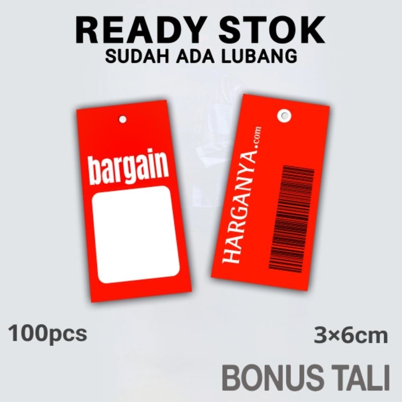 

Label baju Ready Stok BONUS TALI hang tag label tag hantag gantungan label tag price label baju label merk label pakaian label murah