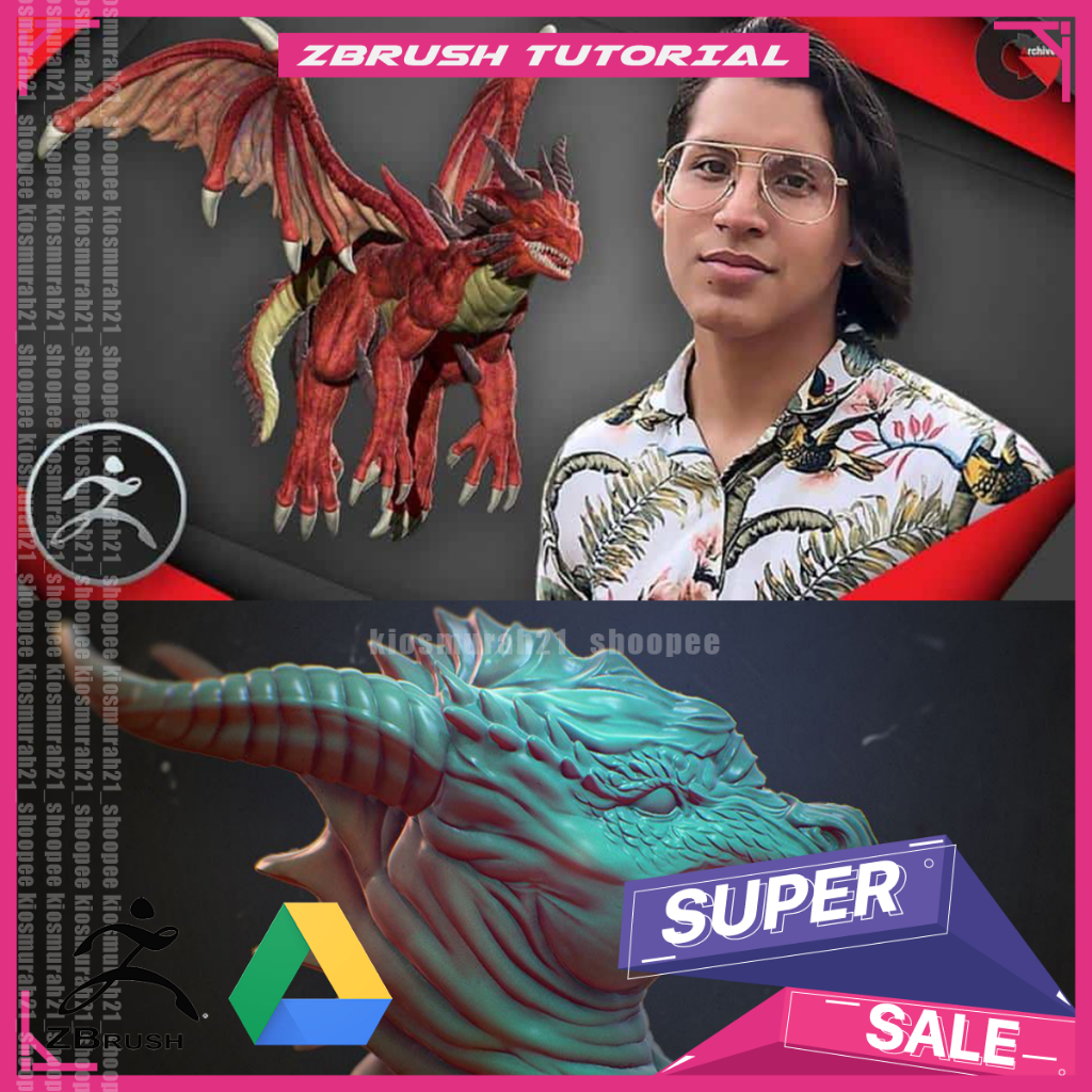 Zbrush - 3D Sculpting Learn How to Make a 3D Dragon on ZBrush Zbrush Pro Tutorial