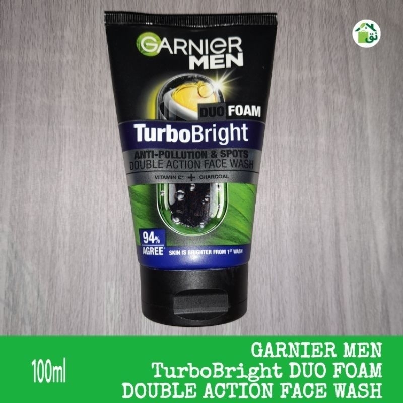 GARNIER MEN TURBO BRIGHT DUO FOAM 100ML