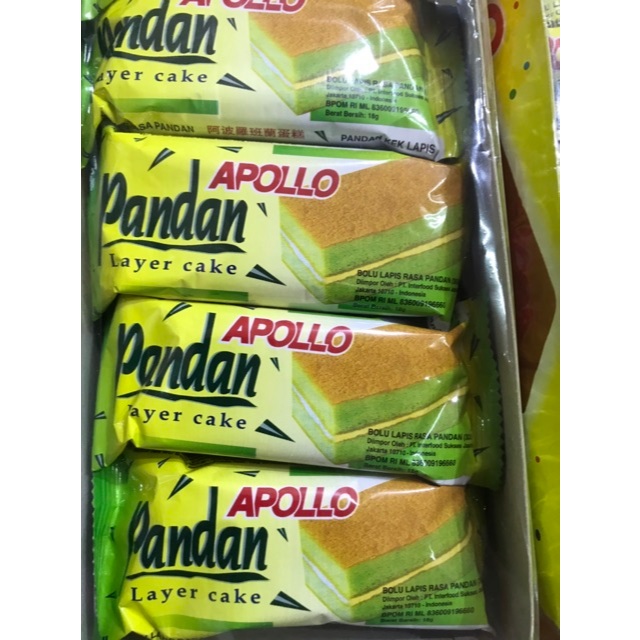

APOLLO Pandan Layer Cake / Bolu Lapis Pandan [24 Biji / Box]