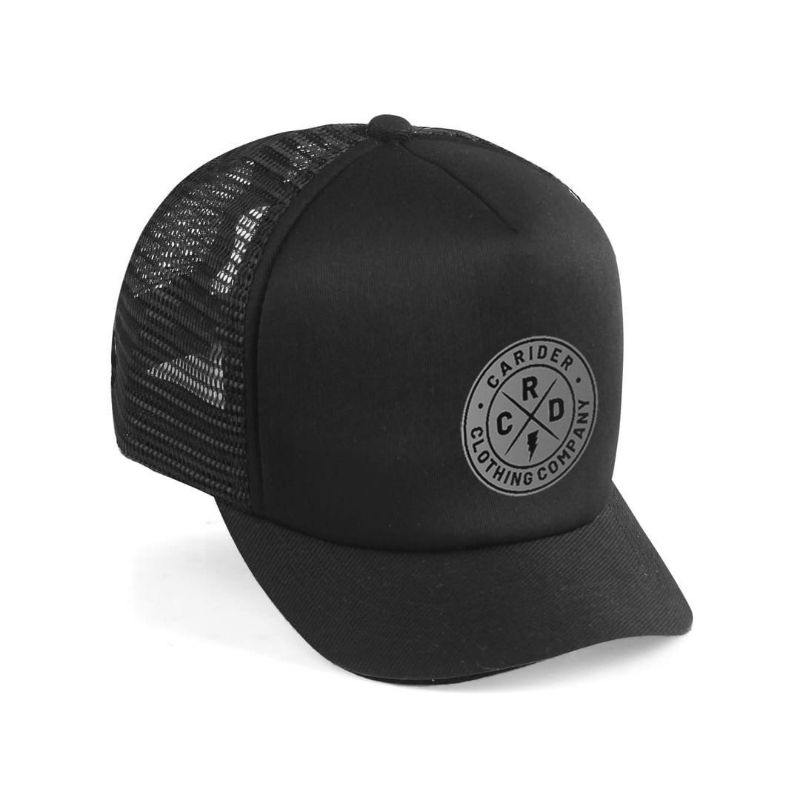 Topi Jaring Lidah Pendek Pria Dewasa Trucker Hats Black Terkini