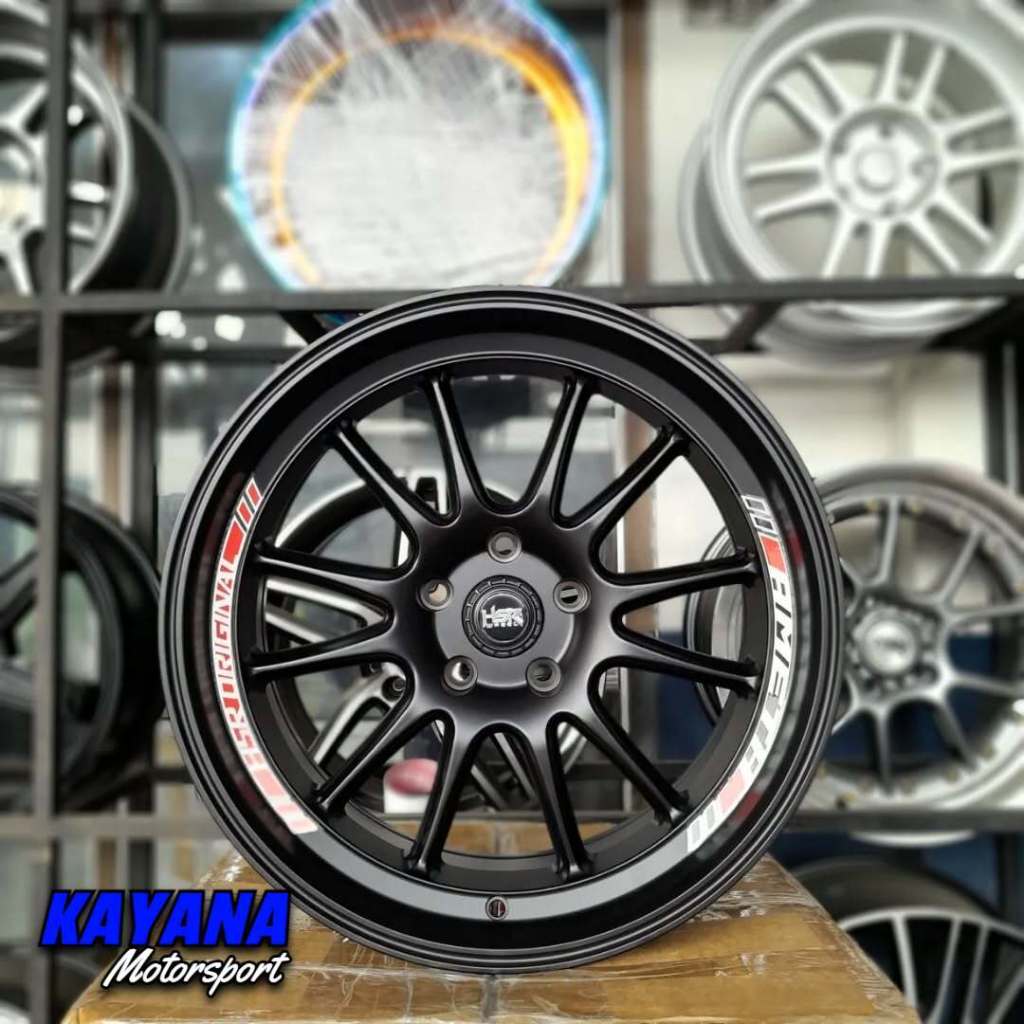 Velg HSR Ring 18 Lubang 5 Type Hsr Wheel Ameth R18 Black Velg Mobil Terbaru R18