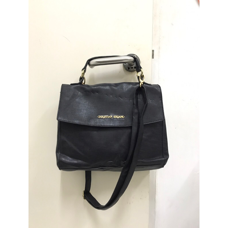 "PRELOVE" Tas Kulit Handbag Shouder Bag Tas Selempang Hitam Christian Siriano Original