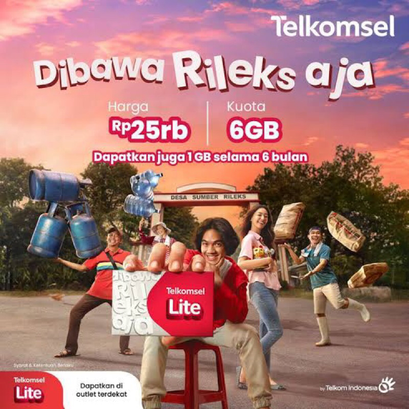 Perdana Telkomsel Lite 6gb