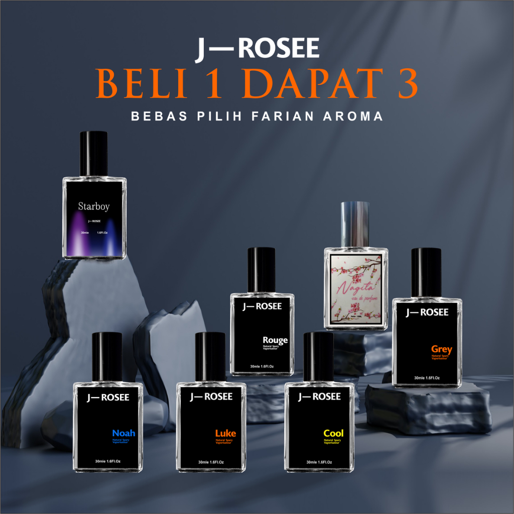 BELI 1 DAPAT 3PARFUM VIRAL PARFUM PEMIKAT WANITA PARFUM JAYROSSE GREY JAYROSE PARFUM PRIA TAHAN LAMA