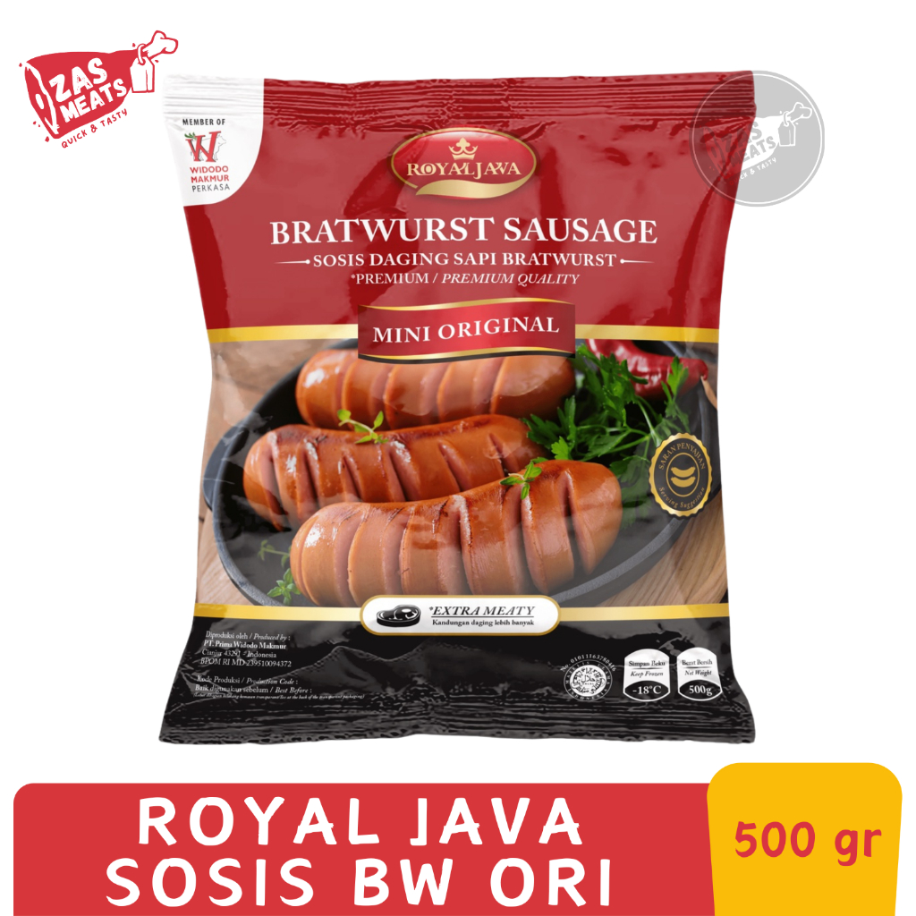 

SOSIS SAPI ROYAL JAVA PREMIUM 500GR | Royal Java Bratwurst Mini Original 500 gram | Isi 10 pcs