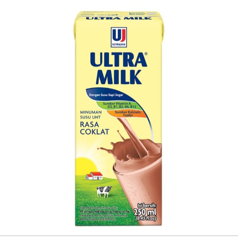 

ULTRA MILK Susu UHT Coklat / Strawbery 250 ml