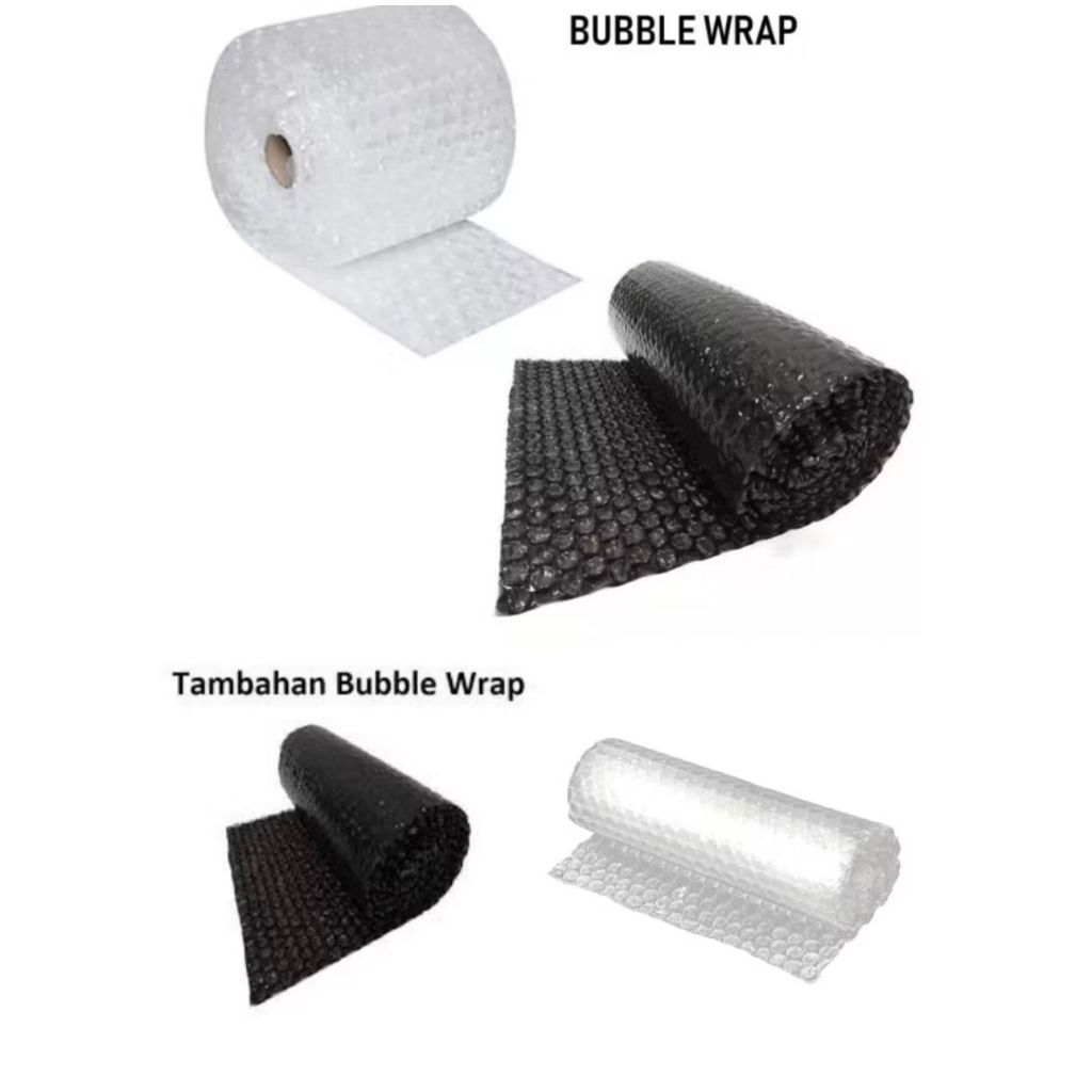 

tambahan paking bubble wrap agar produk lebih aman