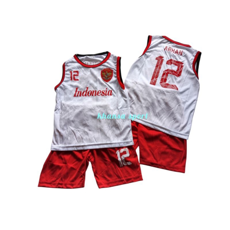 SINGLET BOLA ANAK TIMNAS KAOS SINGLET BOLA TIMNAS UMUR 1 SAMPAI 10 TAHUN