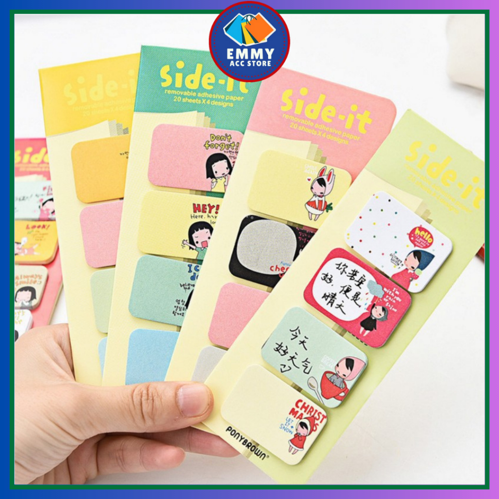 

Sticker Note Side It Tempelan Memo Post It Sticker Kecil Reminder Pengingat Buku Catatan To-Do-List