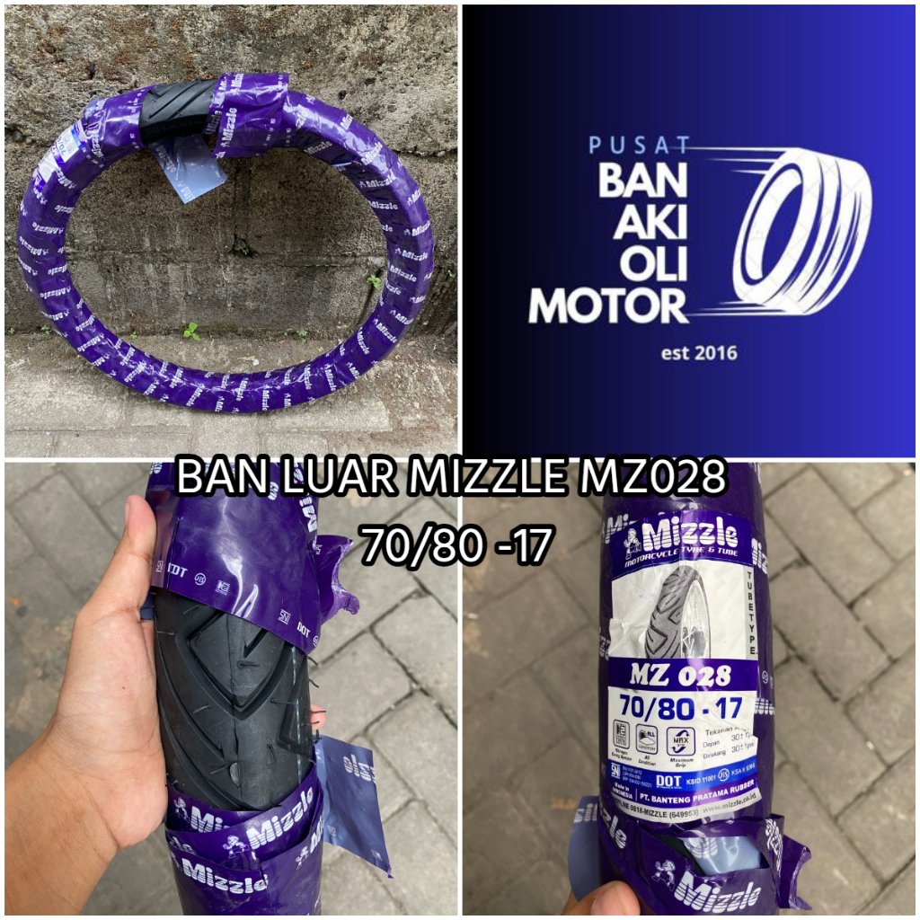 BAN LUAR MIZZLE 70/80 -17 BAN MOTOR BEBEK MATIC RING 17 TUBETYPE || BAN LUAR RING 17 MIZZLE NON TUBL