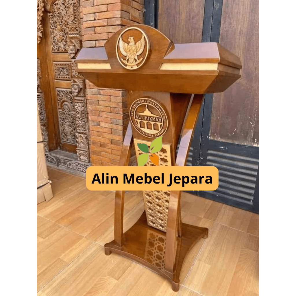Mimbar Podium, Mimbar Pidato, Mimbar presiden minimalis jati Jepara