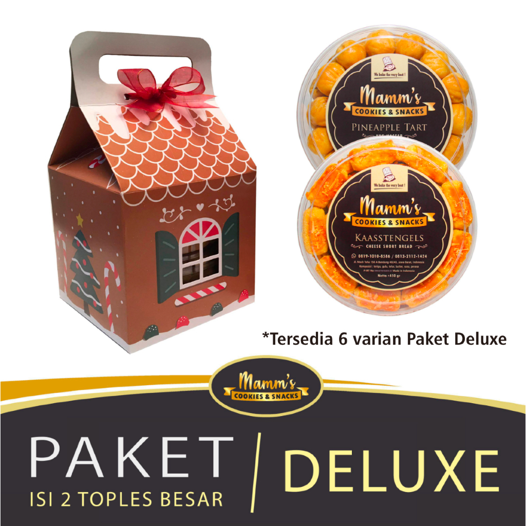 

Paket Deluxe Hampers Natal Cookies Parcel Kue Kering isi 2 toples besar Enak Christmas Kuker Bingkisan