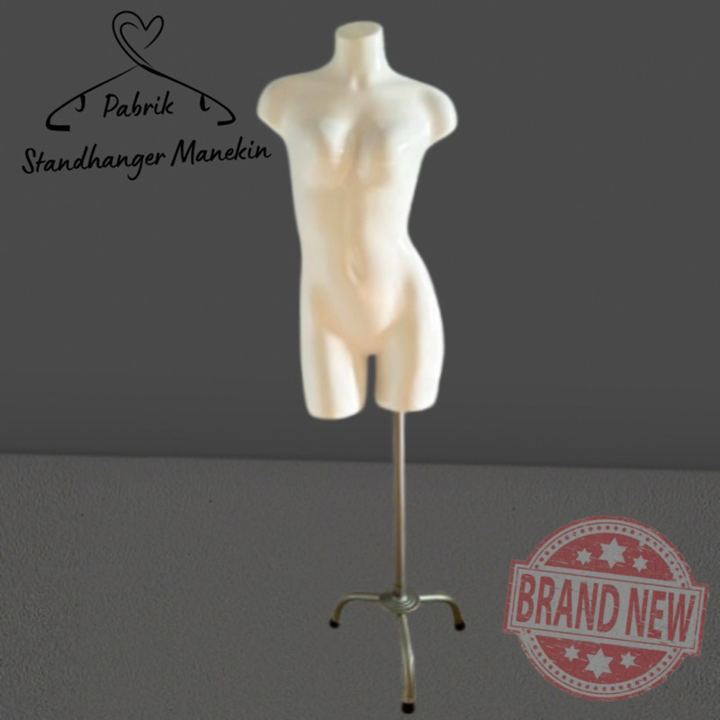 Manekin Bodyfit Wanita Bahan Fiber | Patung Setengah Body Wanita Tanpa Kepala | Manekin Fiber Ekslus