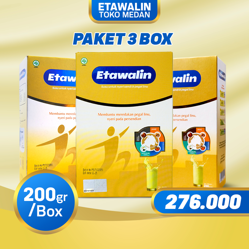 

Paket 3 Box Etawalin Susu Kambing Etawa Atasi Masalah Tulang Sendi Sakit Pinggang Reumatik