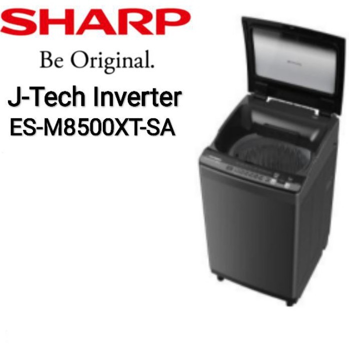 MESIN CUCI SHARP ES-M8500XT J-TECH INVERTER 1 TABUNG 8,5 KG TOP LOADING