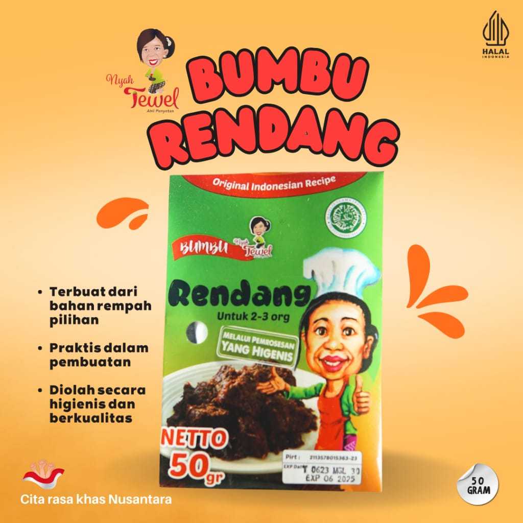 

NYAH TEWEL - Bumbu Instan Rendang 50 Gr Homemade Tradisional Khas Nusantara Indonesia