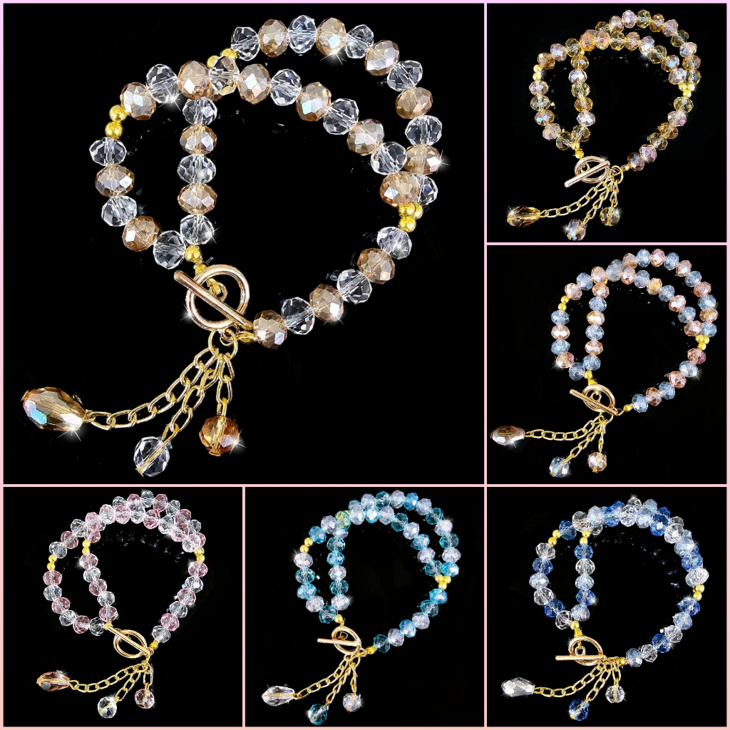 Gelang Tasbih Wanita Kristal 33 Butir - A506