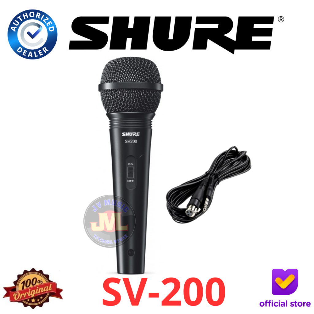 Shure SV200 Dynamic Vocal Microphone Shure SV-200 Mic Kabel